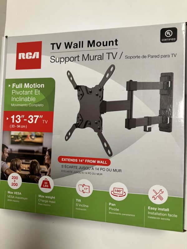 RCA Full-Motion Tilting Wall Mount for 13"-37" up to 33lbs MC1337FM